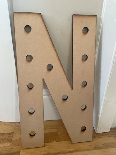Wooden letter N