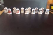 Collection of Thimbles Animals doing Household Chores