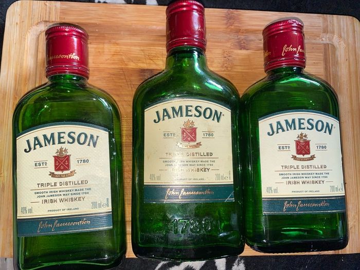 Jameson powers Whiskey empty bottles 200ml