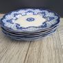 Six WH Grindley Flow Blue Ceramic Plates Keele Pattern Image 4