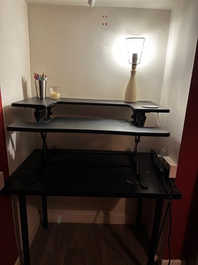 Standing Desk with adjustable height, Halter ED-600 Black