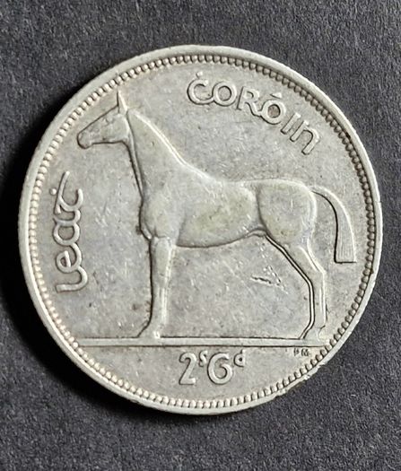 Ireland 1940 half crown silver coin
