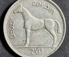 Ireland 1940 half crown silver coin