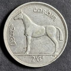 Ireland 1940 half crown silver coin