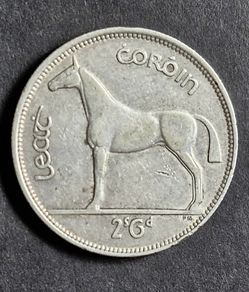 Ireland 1940 half crown silver coin