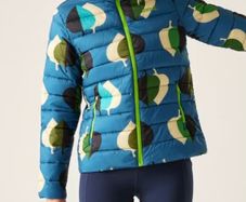 Regatta Elm Leaves Teal Orla Kiely Printed Baffled Jacket