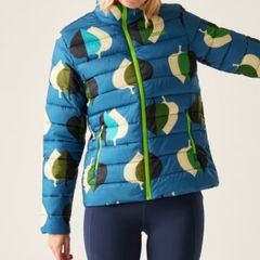 Regatta Elm Leaves Teal Orla Kiely Printed Baffled Jacket