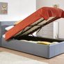 Single Leather Ottoman Bed With Mattress Image 2