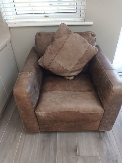 Brown Leather Armchair