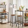 Kitchen Baker's Rack  Microwave Oven Stand with Storage Shelves, Industrial Coffee Bar Station, with Adjustable Wine Holders and S hooks, Metal Frame, Rustic Brown, 59 40 143CM, HBR001H Image 4