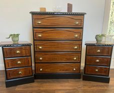 chest of drawers and 2 lockers