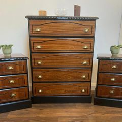 chest of drawers and 2 lockers