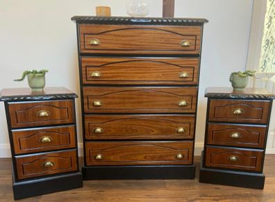 chest of drawers and 2 lockers