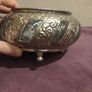 Antique Silver and Glass Footed Bowl Image 2