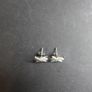 Cubic Zirconia Sterling Silver Star Errings Image 3