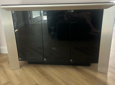 Glass and Chrome cabinet/tv unit