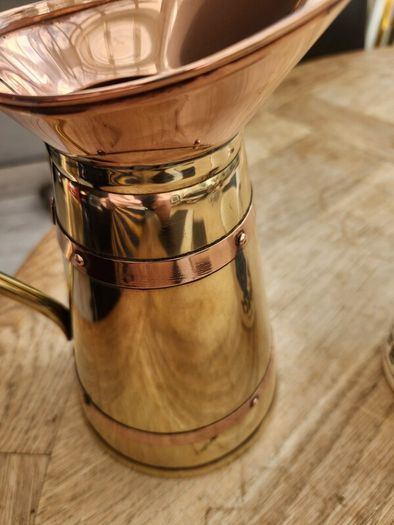 Copper and brass vintage jug.