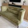 Velvet green couch Image 5
