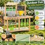 Wooden Kids Outdoor Mud Kitchen with Water Tap, Sink, Canopy and Accessories Image 3