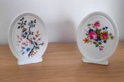 2 vintage Oval fine bone china standing Display Plaques