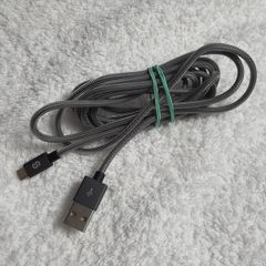 High Quality 2 Metre Braided Micro USB Mobile Phone Or Device Cable Like New