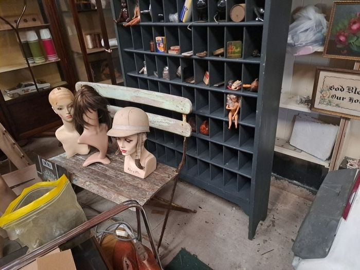 Vintage Large Wooden Pigeon Hole Cabinet
