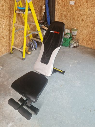 Adjustable Weight Bench, Weights and Resistance Bands
