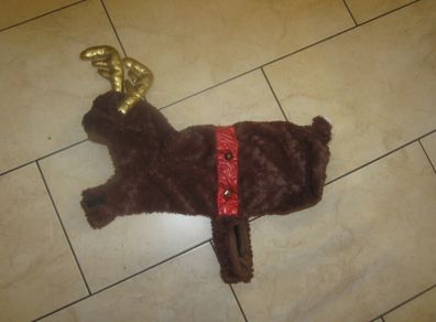 Med / large dog Christmas coat, reindeer