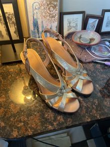 Nalu Faux Cork Gold wedges