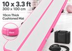 Inflatable Tumble Track Mat 3m 10cm Thick Gymnastics Mat 3m with Electric Pump