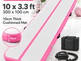 Inflatable Tumble Track Mat 3m 10cm Thick Gymnastics Mat 3m with Electric Pump