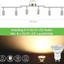 NEW SALE | LED Ceiling Light Rotatable, 6 Way LED Ceiling Spotlight, Matt Nickel & Swivelling Design, for Kitchen, Living Room, Bedroom, Including 6X 4W GU10 LED Bulbs Image 2