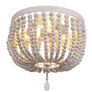 BRAND NEW Antique lime white round wooden beads living room bedroom dining cafe ceiling light Image 3