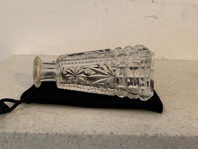 Antique Czech Crystal Perfume Bottle 1930s