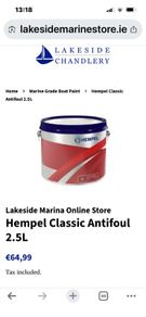 Antifouling paint 2.5 litres True Blue.