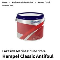 Antifouling paint 2.5 litres True Blue.