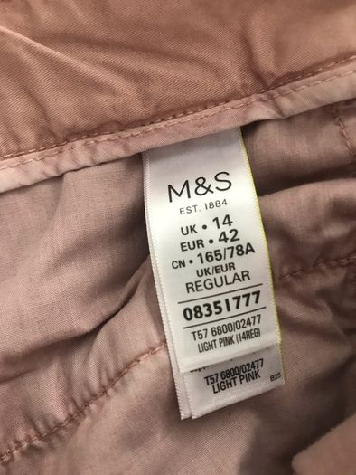 M&S light pink trousers size UK 14 - New without tags