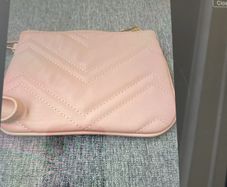 New pink purse wristlet strap with pocket for cards
