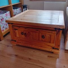 coffee table. solid mexican pine.
