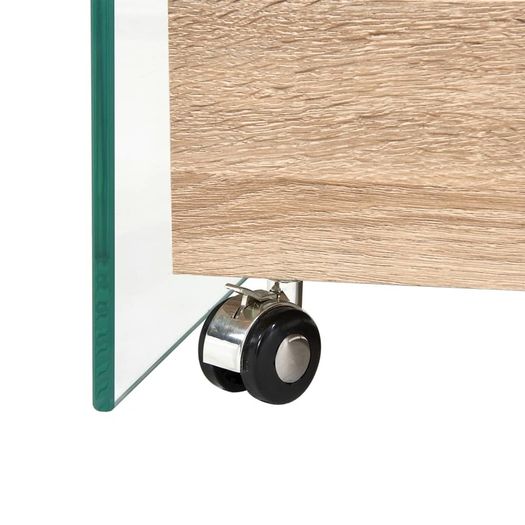 Coffee Table Clear 98x45x31 cm Tempered Glass