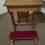 Antique Gothic Oak Prayer Bench Kneeler Stool Image 4