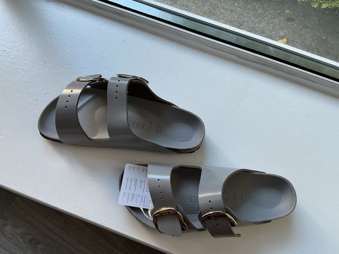Birkenstock big buckle Grey