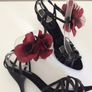New Karen Millen Black strappy High heel Special Occasion Sandals in box Eu 37 size 4 Image 2