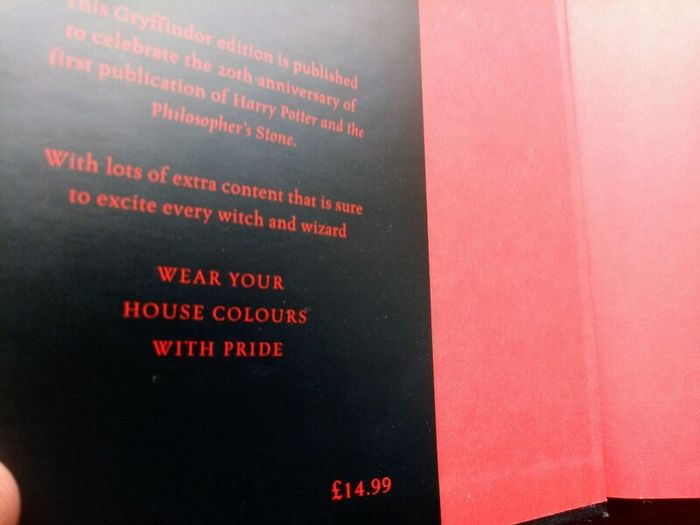 Rare Harry Potter Gryffindor House Edition Harry Potter And The Philosopher's Stone