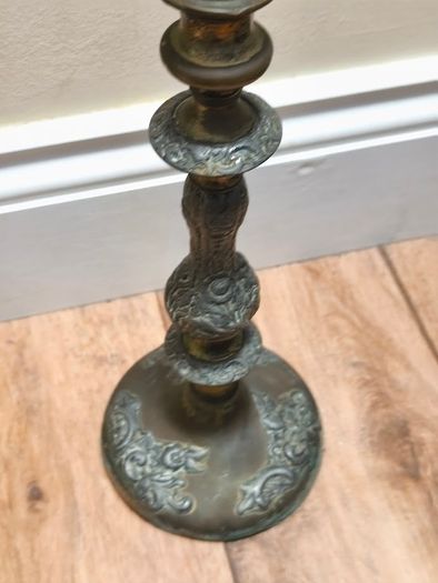 Vintage Candlestick Holder Antique Mantle Metal Candle Holder Tabletop 1kg 30cm
