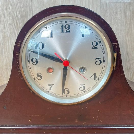 Wooden Napoleon Hat Mantle Clock - Large - Spares or Restoration