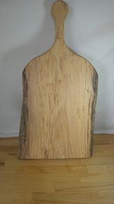 Clover Woodcraft Large Irish Elm Live Edge Serving Board Charcuterie Paddle 665mm