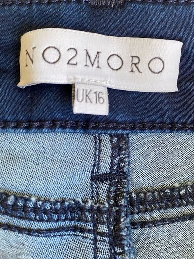 No2moro Premium Dark Blue Wash Stretch Denim Jeans UK 16
