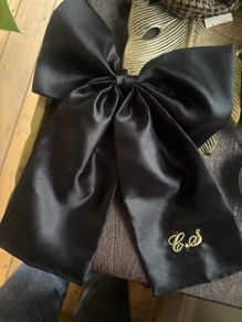 Womens  fashion hair accessory embroidered with CS