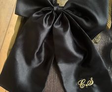 Womens  fashion hair accessory embroidered with CS
